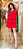 VESTIDO CURTO VISCOSE EM CAMADAS UM OMBRO SÓ VERMELHO - Imagem 1