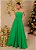 VESTIDO LONGO CREPE DE SEDA TOMARA QUE CAIA C/CINTO VERDE BANDEIRA DOT - Imagem 1