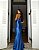 VESTIDO LONGO CETIM COM TOQUE DE SEDA ESTILO SEREIA FENDA LATERAL AZUL - Imagem 2
