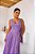 VESTIDO LONGO LUREX ESTILO CORPETE ALÇA COM AMARRAÇÃO LAVANDA - Imagem 2