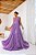 VESTIDO LONGO LUREX ESTILO CORPETE ALÇA COM AMARRAÇÃO LAVANDA - Imagem 1