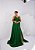 VESTIDO LONGO LUREX ESTILO CORPETE ALÇA COM AMARRAÇÃO VERDE FLORESTA - Imagem 2