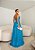 VESTIDO LONGO LUREX TOMARA QUE CAIA EM CORPET AZUL PISCINA - Imagem 2