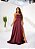 VESTIDO LONGO ZIBELINE TOMARA QUE CAIA FENDA LATERAL MARSALA - Imagem 1