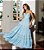VESTIDO LONGO CHIFFON ESTILO CORPETE DETALHE RENDA SAIA AZUL SERENITY - Imagem 2