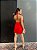 VESTIDO CURTO EM BABADO GOLA ALTA VERMELHO - Imagem 2