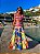 CONJUNTO SAIA E CROPPED EM BABADO NA ALCINHA  LISTRADO - Imagem 1