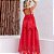 VESTIDO LONGO EM RENDA BABADO SAIA VERMELHO - Imagem 2