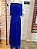 VESTIDO LONGO MICROTULE COM GLITTER TODO PLISSADO MANGA CIGANINHA AZUL ROYAL - Imagem 2
