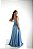 VESTIDO LONGO ZIBELINE TOMARA QUE CAIA DRAPEADO COM FENDA AZUL SERENITY - Imagem 2