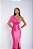 VESTIDO LONGO CETIM COM TOQUE DE SEDA ESTILO SEREIA FENDA LATERAL PINK - Imagem 3