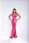 VESTIDO LONGO CETIM COM TOQUE DE SEDA ESTILO SEREIA FENDA LATERAL PINK - Imagem 1