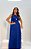 VESTIDO LONGO MICROTULE UM OMBRO SO BABADO SAIA ASSIMETRICO AZUL ROYAL - Imagem 2