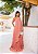 VESTIDO LONGO CREPE DE SEDA UM OMBRO SO ESTILO CAPA SAIA PLISSADA ROSE - Imagem 2