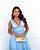 VESTIDO LONGO MICROTULE SAIA EM CAMADAS ALÇA LARGA AZUL SERENITY - Imagem 1