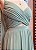 VESTIDO LONGO CHIFFON BUSTO DRAPEADO E TULE ALÇA FINA COM CAPA VERDE MENTA PR - Imagem 3