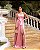 VESTIDO LONGO ZIBELINE ALÇA FINA DETALHE LAÇO CINTURA FENDA LATERAL ROSE - Imagem 1