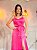 VESTIDO LONGO ZIBELINE ALÇA FINA DETALHE LAÇO CINTURA FENDA LATERAL PINK - Imagem 2