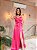 VESTIDO LONGO ZIBELINE ALÇA FINA DETALHE LAÇO CINTURA FENDA LATERAL PINK - Imagem 3