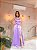 VESTIDO LONGO ZIBELINE ALÇA FINA DETALHE LAÇO CINTURA FENDA LATERAL LILAS - Imagem 1