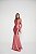 VESTIDO LONGO CETIM COM TOQUE DE SEDA OMBRO A OMBRO ESTILO SEREIA ROSA CANELA - Imagem 1