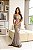 VESTIDO LONGO CETIM COM TOQUE DE SEDA OMBRO A OMBRO ESTILO SEREIA PRATA - Imagem 1
