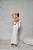 VESTIDO NEW MIDI UM OMBRO SO MANGA BUFANTE COSTAS EM AMARRAÇÃO BRANCO - Imagem 2