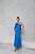 VESTIDO NEW MIDI UM OMBRO SO MANGA BUFANTE COSTAS EM AMARRAÇÃO AZUL ROYAL - Imagem 1