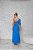 VESTIDO NEW MIDI UM OMBRO SO MANGA BUFANTE COSTAS EM AMARRAÇÃO AZUL ROYAL - Imagem 2