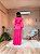 VESTIDO LONGO MICROTULE MANGA LONGA DECOTE TRANSPASSADO COM CINTO EM AMARRAÇÃO PINK - Imagem 2
