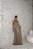 VESTIDO LONGO LUREX FRENTE UNICA COM DECOTE ALONGADO DETALHE DE BABADO PRATA DOT - Imagem 1