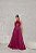 VESTIDO LONGO LUREX FRENTE UNICA COM DECOTE ALONGADO DETALHE DE BABADO FUCSIA DOT - Imagem 1