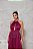 VESTIDO LONGO LUREX FRENTE UNICA COM DECOTE ALONGADO DETALHE DE BABADO FUCSIA DOT - Imagem 2