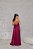 VESTIDO LONGO LUREX FRENTE UNICA COM DECOTE ALONGADO DETALHE DE BABADO FUCSIA DOT - Imagem 3