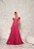 VESTIDO LONGO ESTILO CORPET COM ABERTURA NAS LATERAIS SAIA EM CAMADAS PINK - Imagem 1
