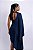 VESTIDO JERSEY MIDI MANGA CAPA AZUL MARINHO - Imagem 2