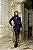 VESTIDO JERSEY LONGO GOLA ALTA M/L DECOTE GOTA FRENTE AZUL MARINHO - Imagem 1