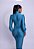 VESTIDO JERSEY LONGO GOLA ALTA M/L DECOTE GOTA FRENTE AZUL COBALTO - Imagem 3