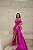 VESTIDO LONGO TECIDO PRADA COM CAPA ESTILIZADA FUCSIA - Imagem 2