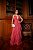 VESTIDO LONGO MICROTULLE LUREX CAMADAS VERTICAIS ALÇA FINA TERRA COTA - Imagem 6