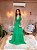 VESTIDO LONGO CREPE 3 MARIAS 3 D RECORTE VERDE - Imagem 1