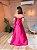 VESTIDO LONGO ZIBELINE OMBRO A OMBRO COM BUSTO DRAPEADO DETALHE BABADO SAIA FENDA LATERAL PINK - Imagem 3