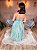 VESTIDO LONGO MICROTULE COM GLITTER TOMARA QUE CAIA SAIA COM BABADOS ASSIMÉTRICOS VERDE MENTA - Imagem 3