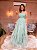 VESTIDO LONGO MICROTULE COM GLITTER TOMARA QUE CAIA SAIA COM BABADOS ASSIMÉTRICOS VERDE MENTA - Imagem 1