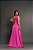 VESTIDO LONGO ZIBELINE ALÇA LARGA DETALHE LAÇO DECOTE V FENDA LATERAL PINK - Imagem 3