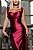 VESTIDO LONGO CETIM OMBRO A OMBRO ESTILO CORSERT FENDA MARSALA - Imagem 2