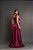 VESTIDO LONGO ZIBELINE ALÇA LARGA DETALHE LAÇO DECOTE V FENDA LATERAL MARSALA - Imagem 3