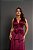 VESTIDO LONGO ZIBELINE ALÇA LARGA DETALHE LAÇO DECOTE V FENDA LATERAL MARSALA - Imagem 2
