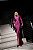 VESTIDO JERSEY LONGO GOLA ALTA M/L DECOTE GOTA FRENTE MARSALA - Imagem 1