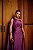 VESTIDO LONGO PRADA COM ELASTANO UM OMBRO SÓ COM CAPA VAZADO CINTURA FENDA LATERAL FUCSIA - Imagem 2